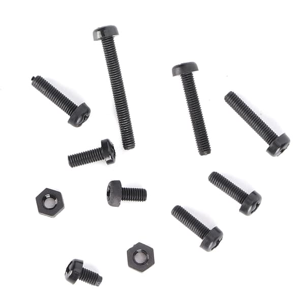 160 st Plast Skruv Mutter Set Nylon Krysskruv Hex Mutter Fästelement Hårdvara Verktyg M3
