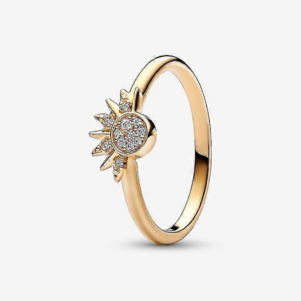 Sol Och Måne Ring Set Stapelbara Ringar För Kvinnor, Ringar Som Vänskapsringar För Bästa Vän Presenter, Sol Och Måne Stapelringar För Tonårsflickor Zekai 9