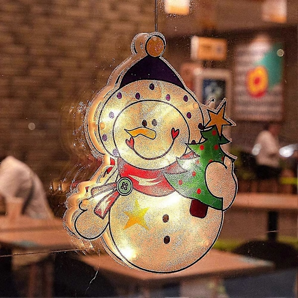 Julbelyst Fönsterdekoration, Jultomtelampor med Sugpropp