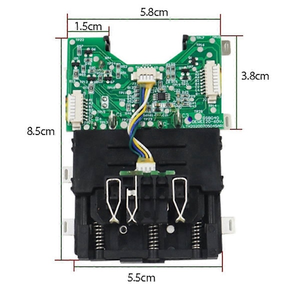 DCB609 Kretskort PCB for 20V 60V FlexVolt 18650 Batteri