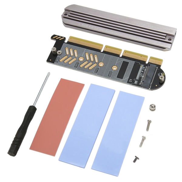 M.2 NVMe SSD til PCIe-adapter PCIe 4.0 aluminiumslegering Plug and Play M.2 PCIe-adapterkort for stasjonær X16-spor