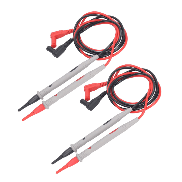 2 sæt Multimeter testledninger Silikone testprobe nåle Elektrisk testledningssæt Universal 1000V 10A