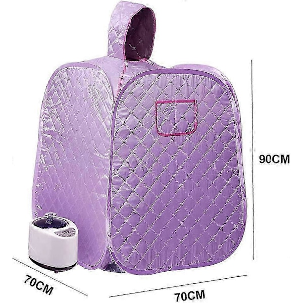 LN-Bærbar Hjemme Sauna - Foldbar Damp Sauna med 2L Dampmaskine, Damp Slange, Urte Kit og Fjernbetjening