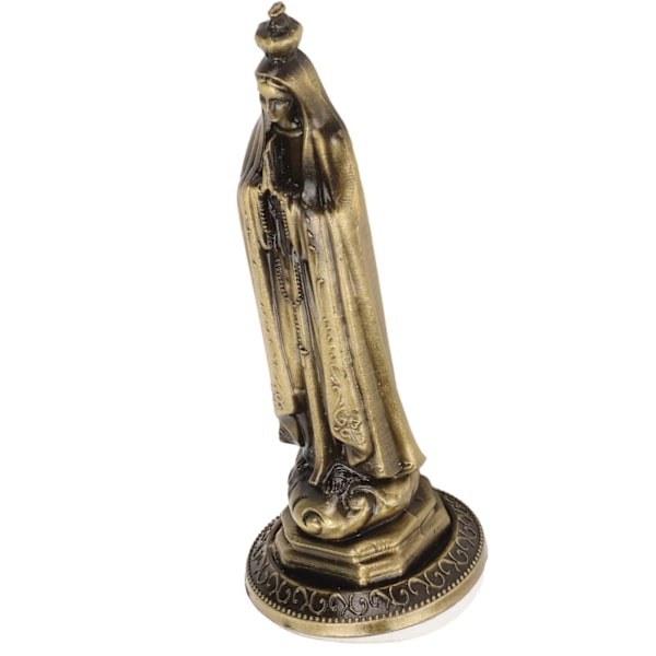 Mini Jungfru Staty Hand Carved Lätt Rengöring Luktfri Hållbar Zink Legering Vivid Dekorativ Helig Jungfru Maria Dekoration Brons RF TL002