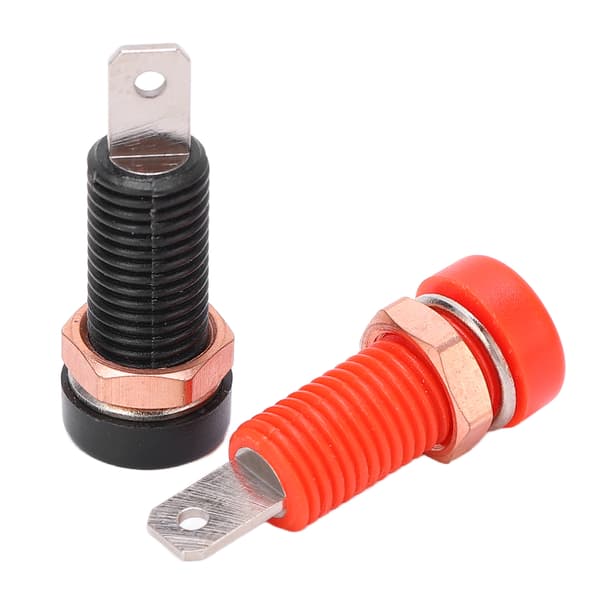 10 stk. bananstik messingmateriale 4 mm/0,2 tommer hul isolationsmodstand Maks. 24A stikforbindelse hun 30V‑60V