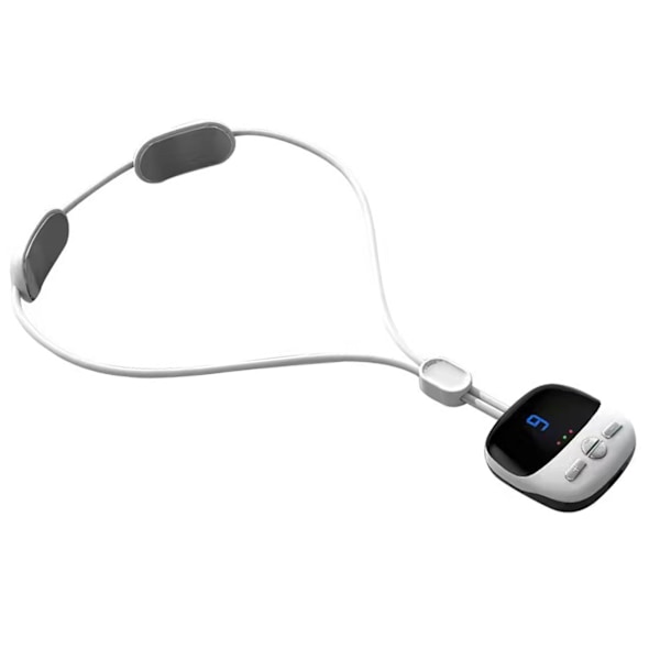 Mini kaulakoru kaulahierontalaite 4 moodia 9 voimaa 3 vaihdetta Hot Compress Dual Pulse älykäs riipus hierontalaite valkoinen