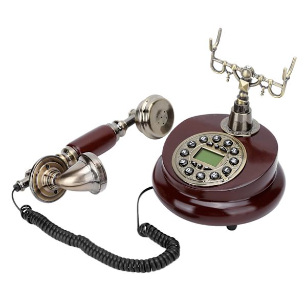 Retro-stil Resin Telefon Roterende Skive Håndsæt Desktop Fastnettelefon til Hjemmekontor Hotel