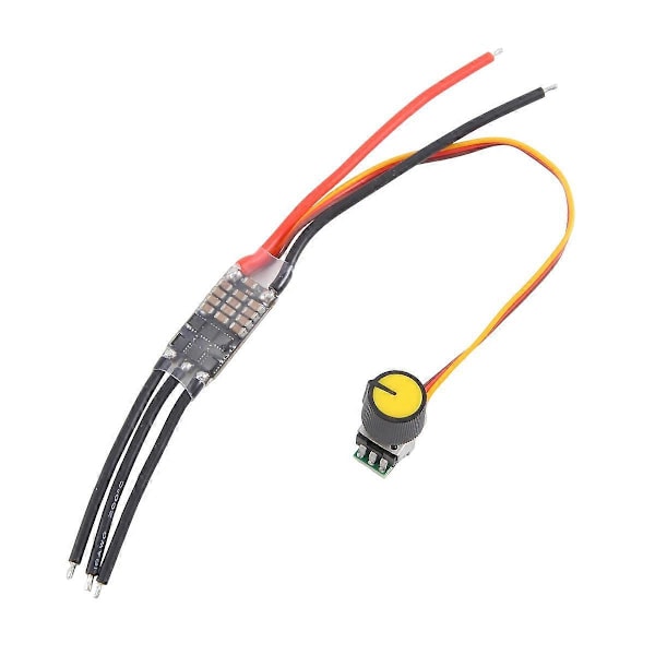 DC 7-26V Trefaset Børsteløs Motordriver med Potensiometer (20A)