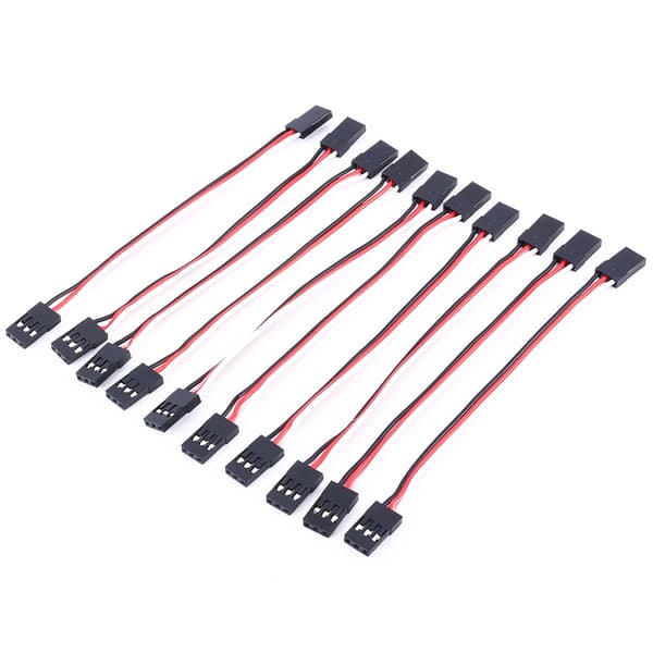10 stk. 10 cm Quadcopter Servo Forlængerledning JR Han til Han Ledningskabel