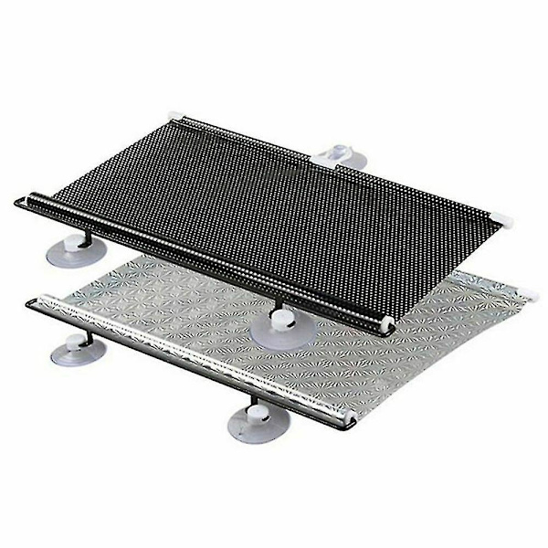 Solskjerm med sugekopp for bil og hjem - 2 stk. 40*60CM svart