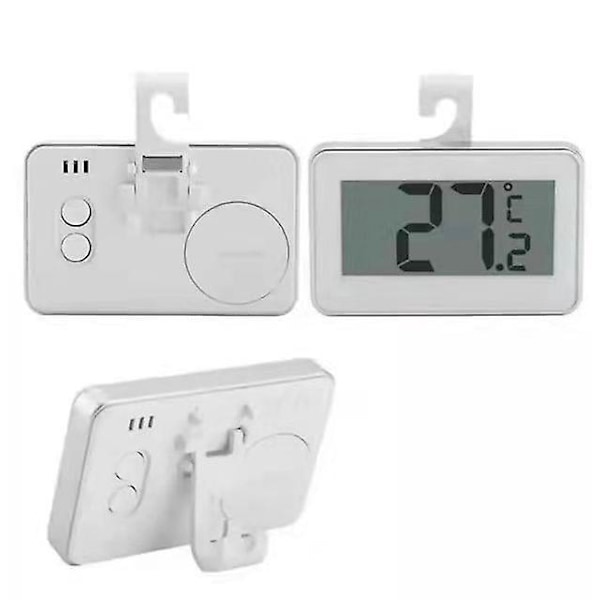 Vedenkestävä Digitaalinen Jääkaappilämpömittari - 3 Pakkausta, Suuri LCD, Magneettinen Takaosa