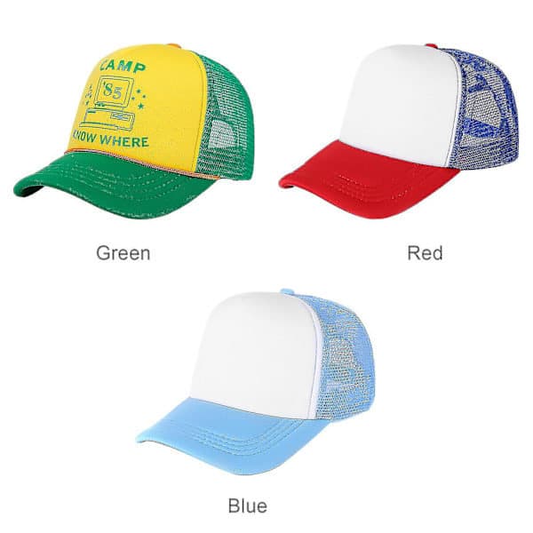 Stranger Things Dustin Truckerhatt Rød, Retro Mesh Cosplay Caps Justerbar, Unisex Fan Kostymtilbehør Network