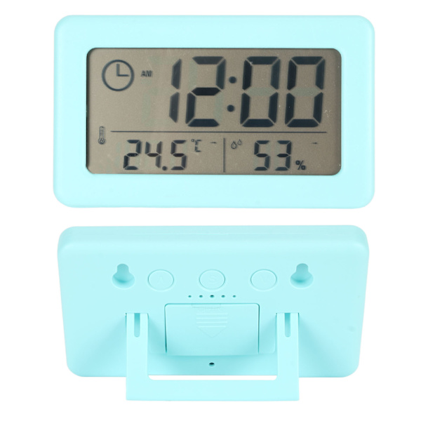 Digital skrivbordsklocka Stor skärm 12/24h Tid Temperatur Display Stativ Liten digital klocka för kontorsskola Hem