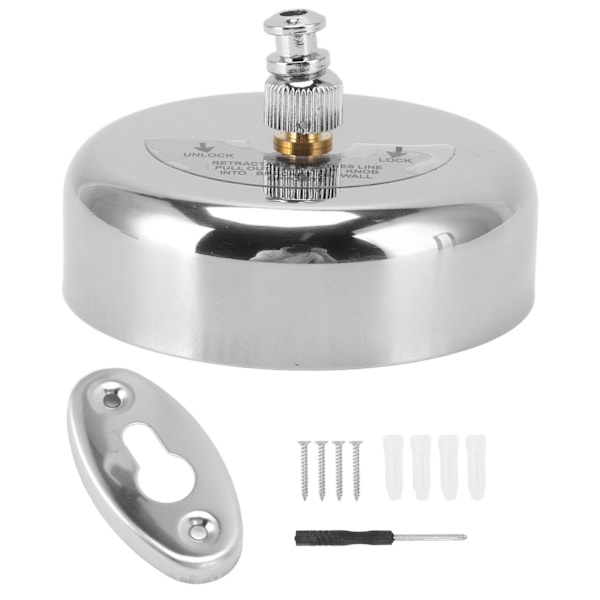 Torkkläder Retractable Design Rostfritt Stål Casual Style Tvättkläder Klädstreck för Inomhus Badrum Balkonger 2,8 meter Ståltråd