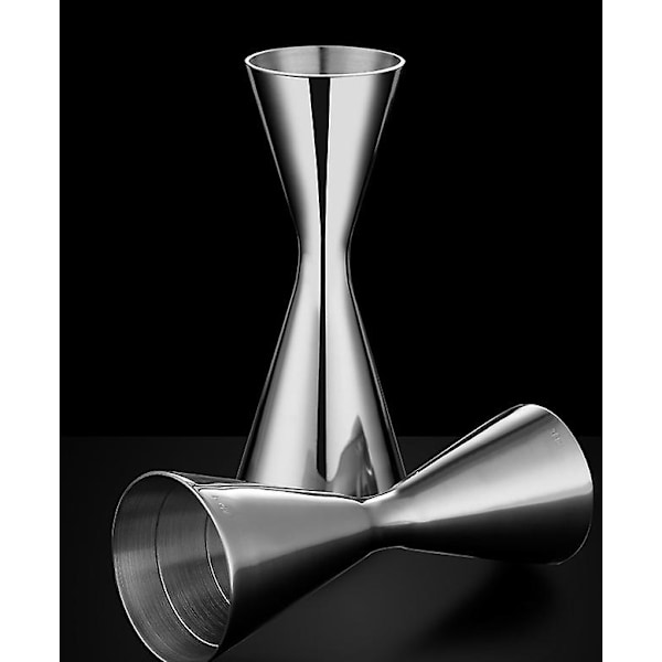 Cocktail-mitta, hopeinen mittakuppi ammattibaarimikolle 30 ml x 60 ml