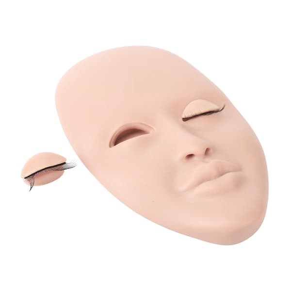 Vipper Mannequin Hode Øyenvippeforlengelse Praksis Mannequin Sminke Mannequin Hode for Nybegynner Rosa