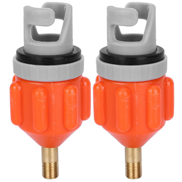 2 stk Air Pump Inflator Surfboard Paddle Board Kano Adapter Hoveder Tilbehør orange