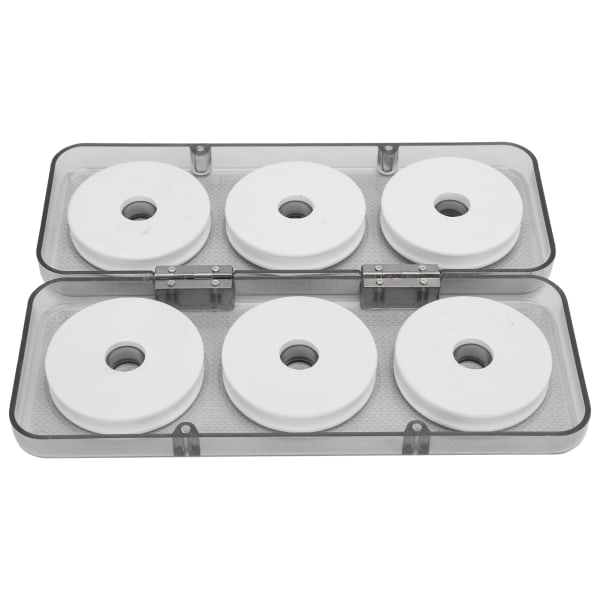 6 stk fiskeplastskumspole fiskesnøreoppbevaring agnriggholder arrangørtilbehør