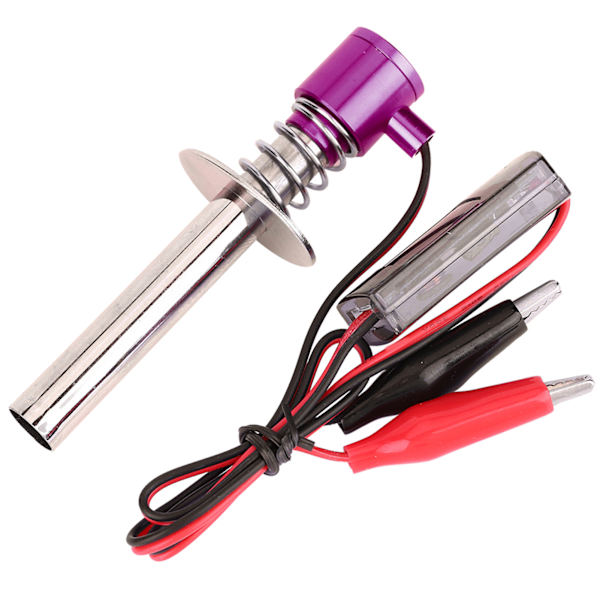 6V -24V elektroniskt glödstift Starttändare Passar för Nitro RC bilmotor (lila)