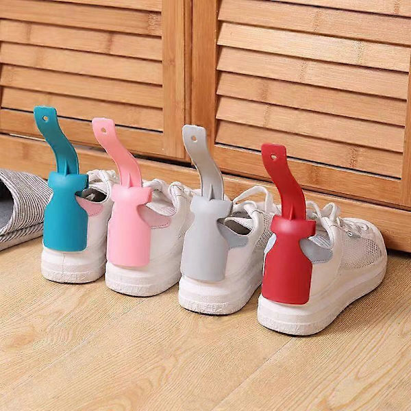 Pakke med 5 Lazy Shoe Helper Bærbar Sko Løftehjælper Håndteret Plastik Skohorn Til Mænd