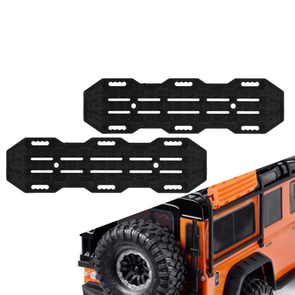 2 stk Anti-skrid automatisk hjælpetavle til 1/10 RC crawler bil RC model klatring køretøj dekoration (sort)