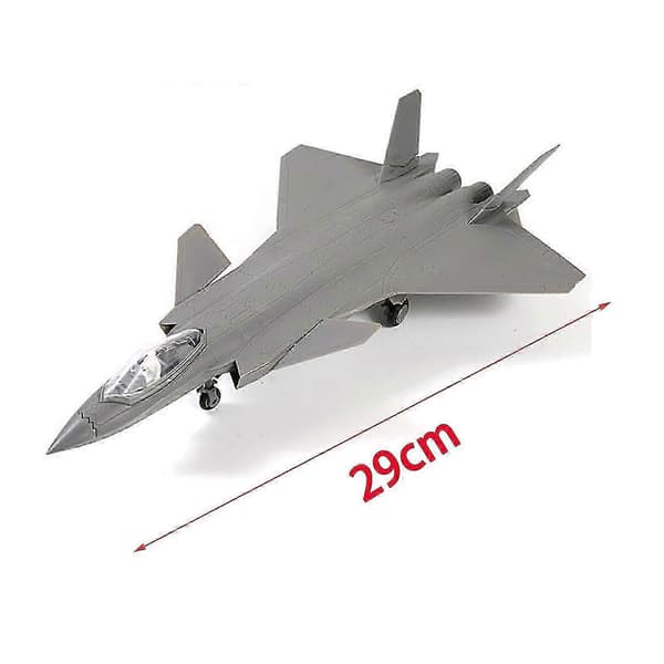 2025 1:72 Skala Pedagogisk Leketøy 4D Flymodell for Samleobjekter Borddekorasjon Gutter Svart Grå Gray 29cm