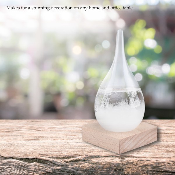 Storm Glass Creative Drop-formet Storm Glass Flaske Desktop Vejrstation Vejrudsigt