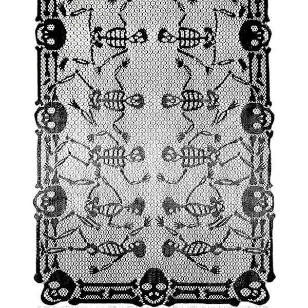 Halloween Bordslöpare, 45 x 203 cm Rolig Dansande Skelett Bordslöpare