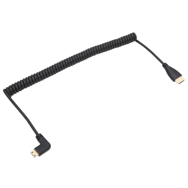 90 graders HD Multimedia Interface han til han A til C forlænger spiralkabel til computer/TV/PS4