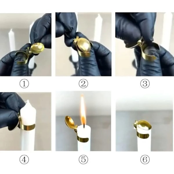 Rostfritt stål Ljus Snuffer Set - 4ST Guld Candle Wick Snuffer Tillbehör för ljusälskare