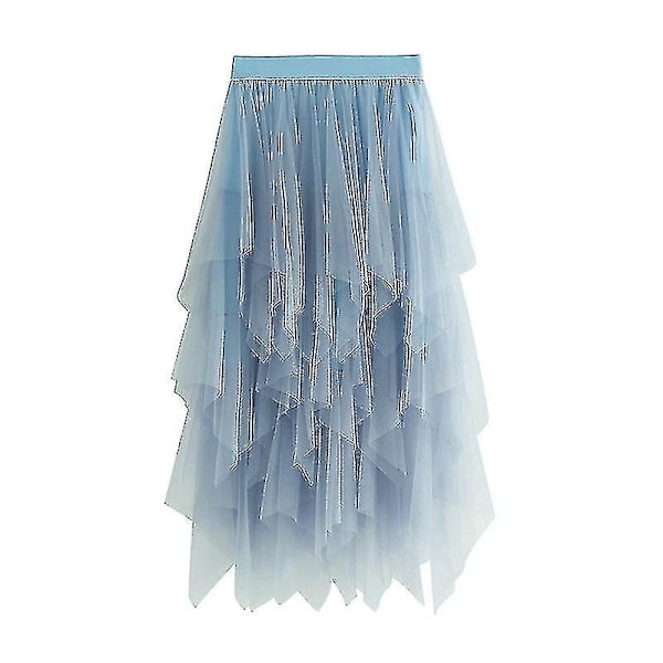 Elegant Sort Tulle A-linje Midi Skjørt til Kvinders Ballet Prom Fest