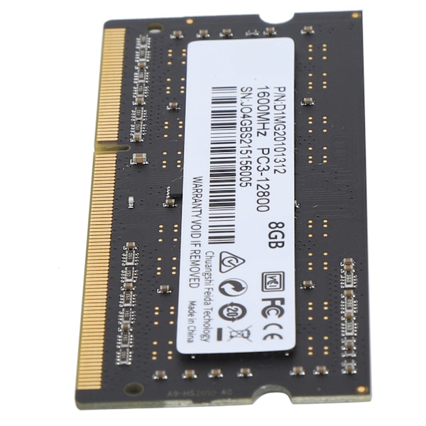 DDR3 RAM Slim Aluminium Højtydende SODIMM DDR3-1600MHz PC3-12800 Notebook Hukommelse 8GB