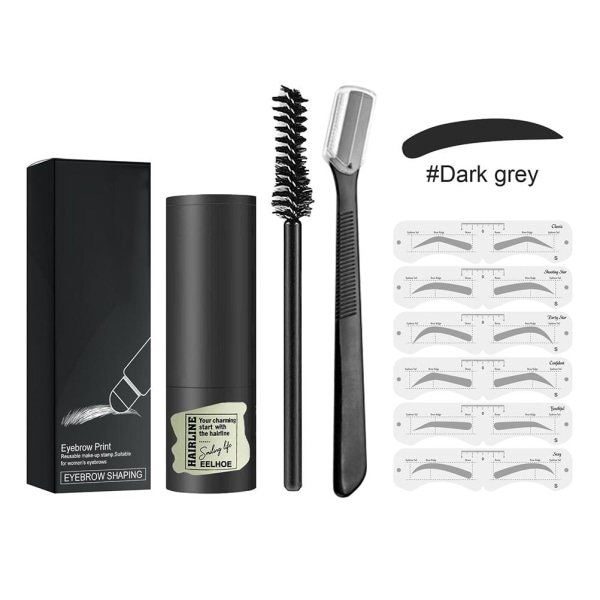 One Step Eyebrow Stamp Shaping Kit Eyebrow Puder Stamp Makeup Långvarig byggbar ögonbrynssmink