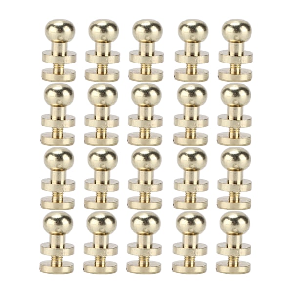 20 sæt messingnitter slidstyrke imitation guld bagage hardware tilbehør til håndværksentusiaster 8x7mm