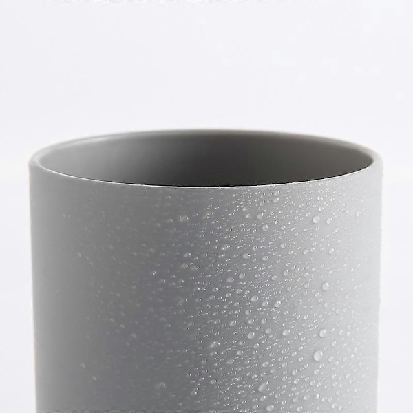 2 Stycken Vita Badrumsmuggar, 7,2 x 10,3 cm Plastmugg Tandborsthållare 300 ml Glas Badrumstillbehör