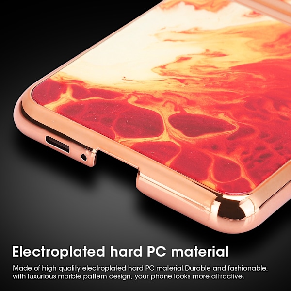 Härdat glasfodral för mobiltelefonskydd Fodral Baksida Skyddsfodral för Galaxy Z Flip Röd