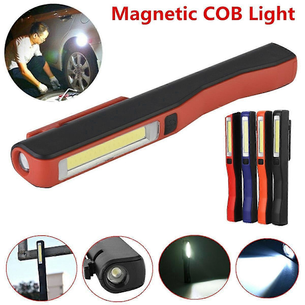 Genopladelig LED Arbejdslampe 180 Lumen COB Mekanikerlampe Ultra Kraftig Lommelygte Inspektionslampe