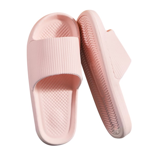 Badtøfler Anti Slip Myk Tykk Såle Integrert Lett Vekt Hjemmetøfler Rosa 38 39 (24cm/9.4in)