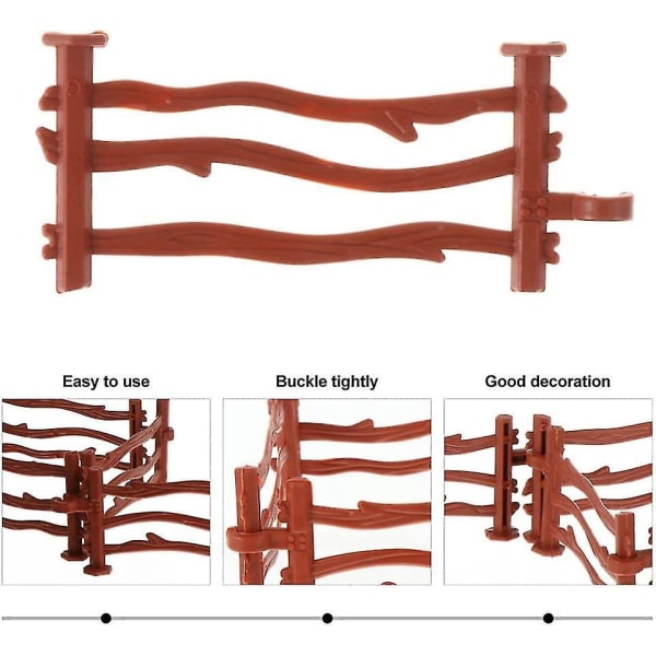 Tilbehør til indhegning Legesæt - 100 stk. hegnslegetøj til stald, fold, hestestald, gård (D-583-A)