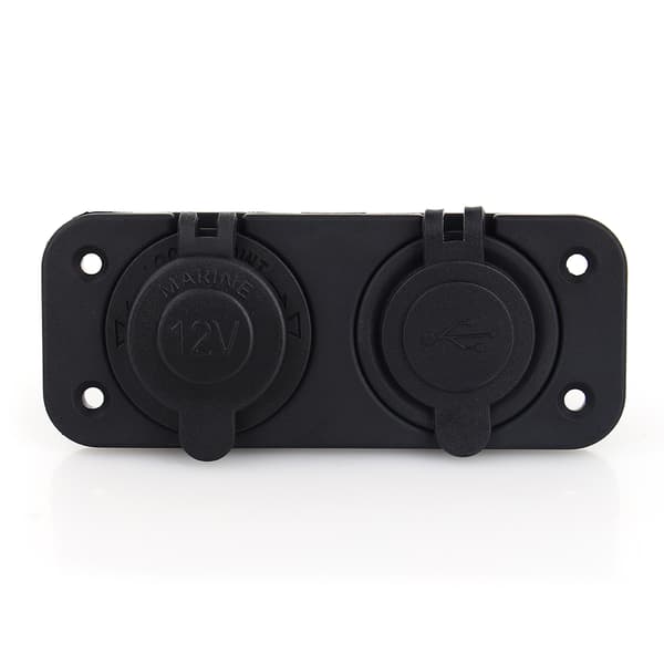 Dobbel USB Bil Auto Sigarettenner Uttak Splitter 12V Lader Strømadapter Uttak