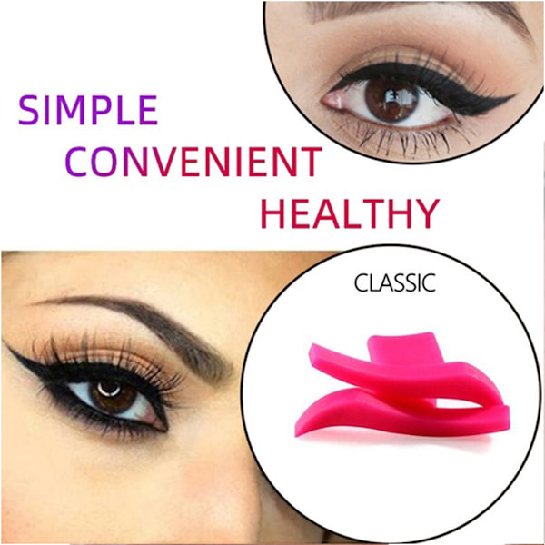 Eyeliner-mallar Stencilmodeller Professionell Makeup Ny Wing Style Cat Eye Wing Eyeliner Stamps