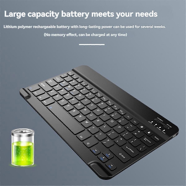 Tastatur for Tablet PC Tablet Spilltilbehør Svart