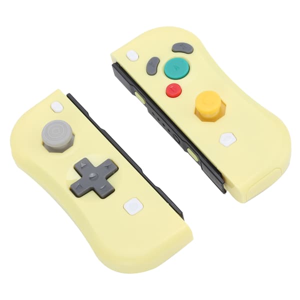 Trådløs Gamepad Venstre Høyre Bluetooth Spillgrep Håndtak med NFC Awake for NS Switch Gul