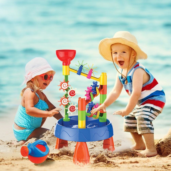 Sand- og vandlegebord Sandkassebord til børn Børnelegebord Strandlegetøjssæt til indendørs og udendørs brug