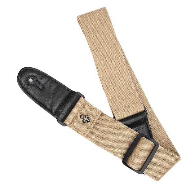 Gitarrband Bomull PU Bälte Elgitarr/Folk/Akustisk/Bas Musikinstrument Tillbehör Khaki