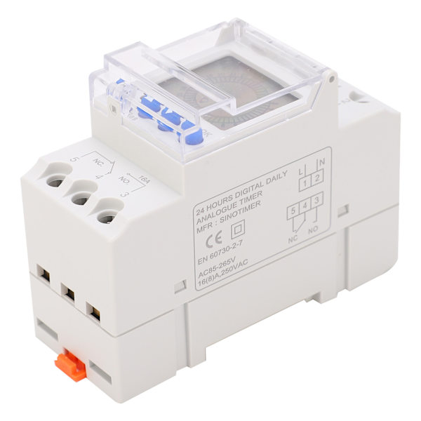 Digital Timer Switch Analog Programmerbar Bakgrunnsbelyst Flytende Krystall Display TM929AK 85‑265V 16A