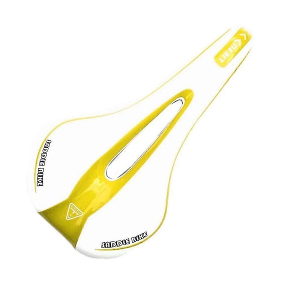Cykelstol Cykelsadel Ersättning med Memory Foam-kudde Cykelsadel Vit gul