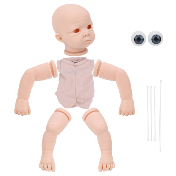 21-tums Reborn-docka kit omålad stora ögon DIY babyflicka docka delar bedårande barn gåva