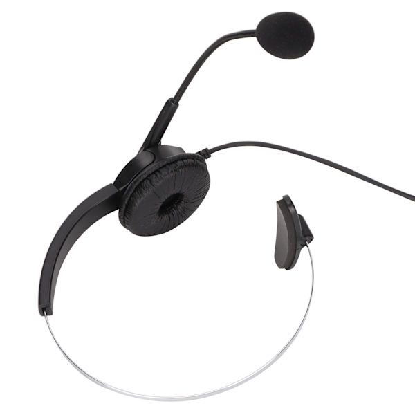 3,5 mm Enkeltsidet Business-hovedtelefon Justerbar Komfortabel Mono Call Center-headset med mikrofon til telefoner Laptops