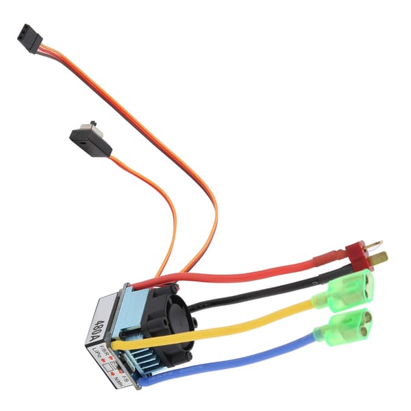 Vanntett 480A toveis børstet ESC 5V 3A BEC elektrisk hastighetskontroller for 1/8 RC-biler
